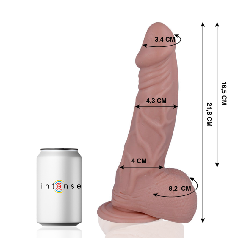 Realistic Dildo 21.8 cm x 4.3 cm with Balls and Suction Cup – MR INTENSE