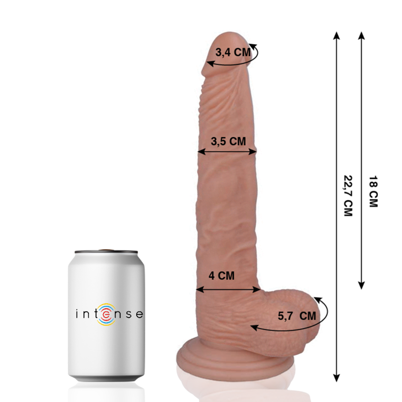 Realistic Dildo 22.7 cm x 3.5 cm with Balls – MR INTENSE