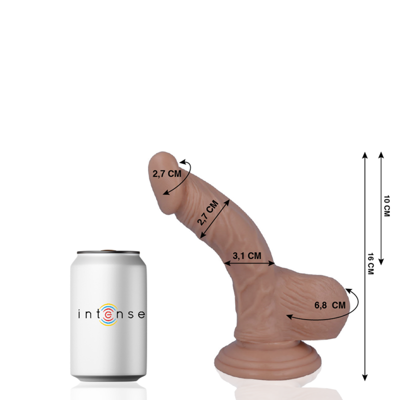 Realistic Dildo 16 cm x 2.7 cm with balls and suction cup – MR INTENSE
