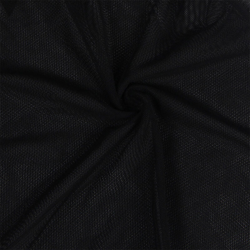SUBBLIME - BABYDOLL TULLE FABRIC WITH LACE AND FLOWER DETAIL BLACK L/XL