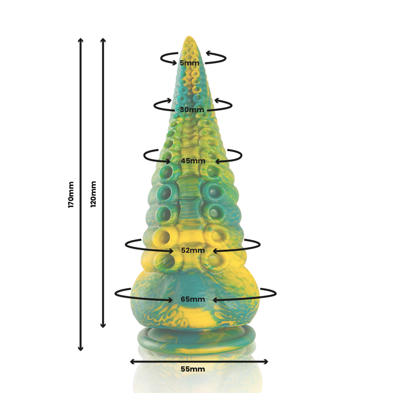 Cetus Green Tentacle Dildo – 17 cm × 6.5 cm – EPIC
