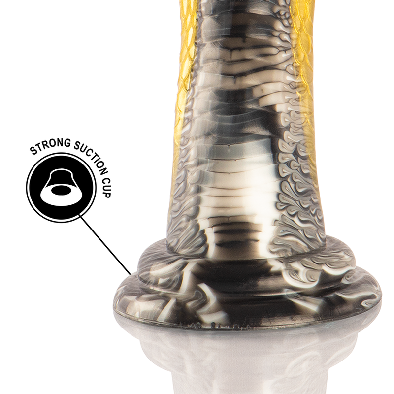 DRAKON Yellow Cobra Silicone Dildo 20.5 cm