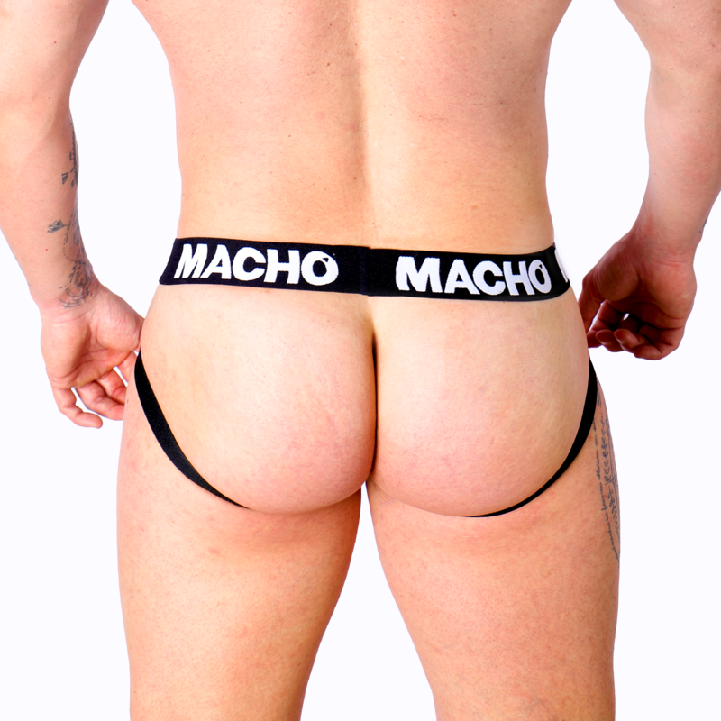 MACHO - MX27GR LEATHER JOCK GRAY BEIGE XL