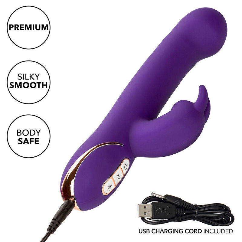 CALEXOTICS - JACK RABBIT VIBRATOR AND STIMULATOR 7 VIBRATION LEVELS AND STIMULATING WAVES BLUE
