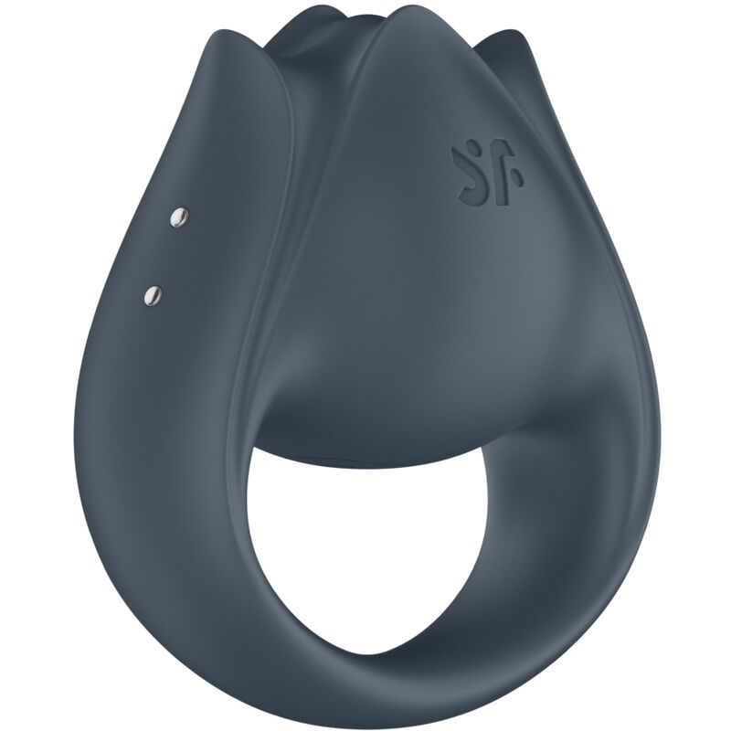 SATISFYER - PERFECT PAIR 2 MULTIVIBRATOR 2 IN 1 PENIS RING AND FINGER STIMULATOR GREY