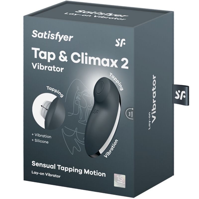 SATISFYER - TAP & CLIMAX 2 VIBRATOR & STIMULATOR GREY