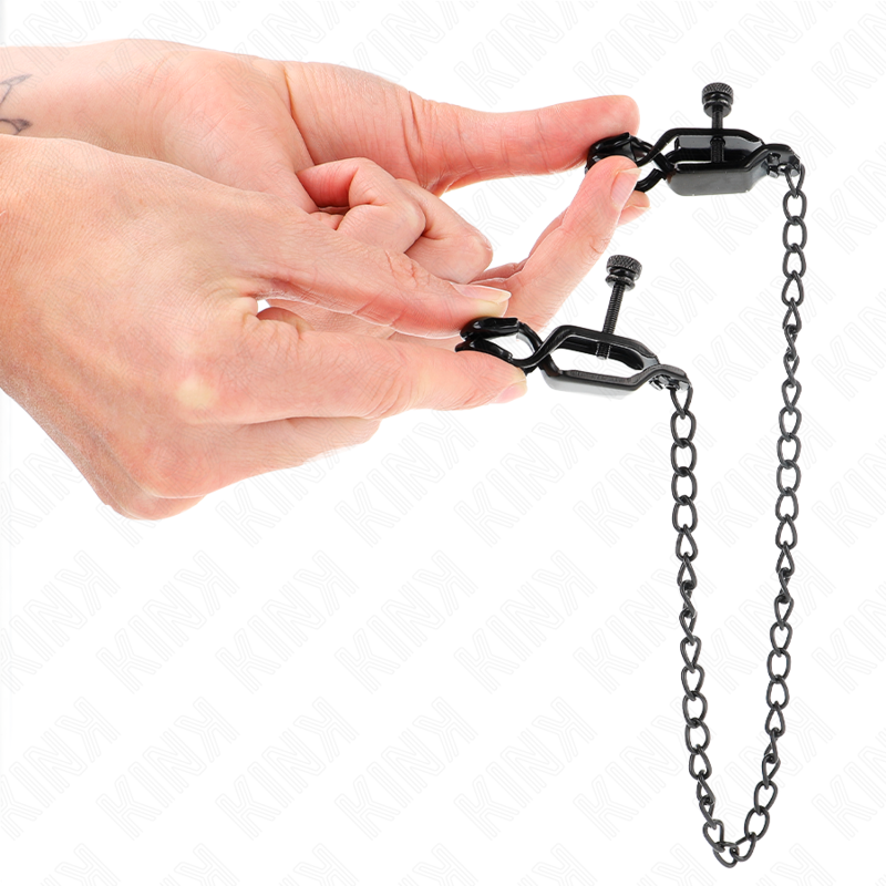 Flat Chain Nipple Clamps Black – 30 cm – KINK