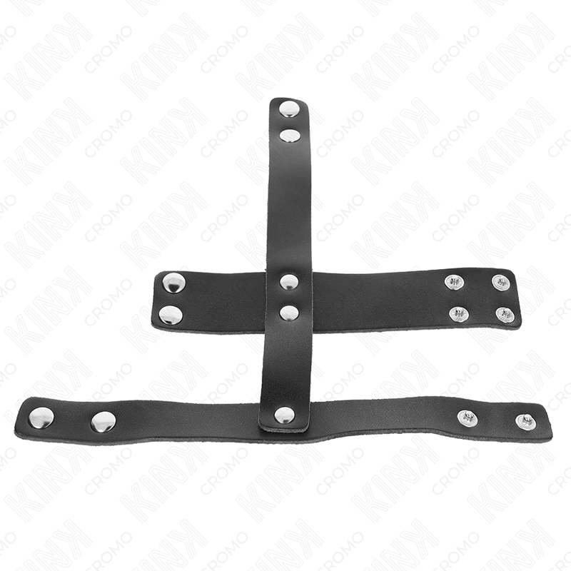 Adjustable leather penis cage with ball divider | KINK
