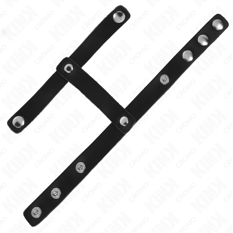 Adjustable leather penis ring & ball divider | KINK