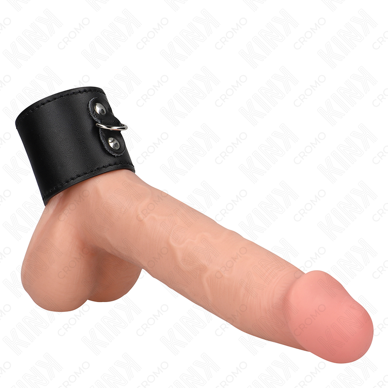Leather pressure-closure penis ring | 18 cm × 5 cm | KINK