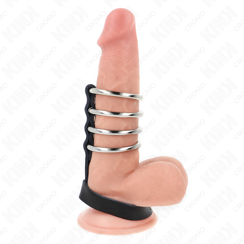 4-Ring Steel Cock Cage | 3.8 cm rings | KINK