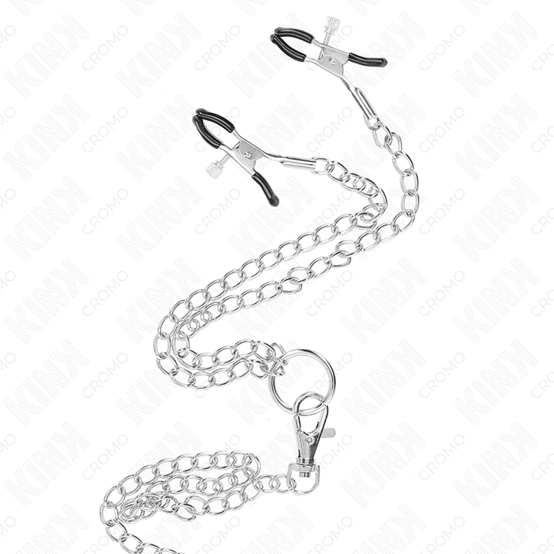 Chrome triple penis ring + nipple clamps | 3.8 – 5 cm | KINK