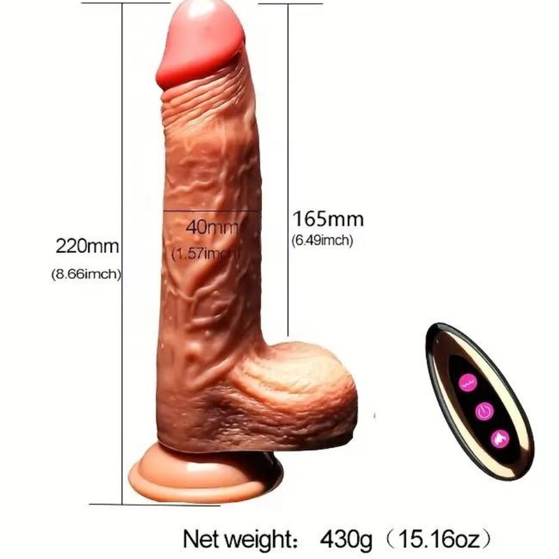 Rechargeable Remote Realistic Dildo | 25.0 cm x 3.8 cm | ARMONY