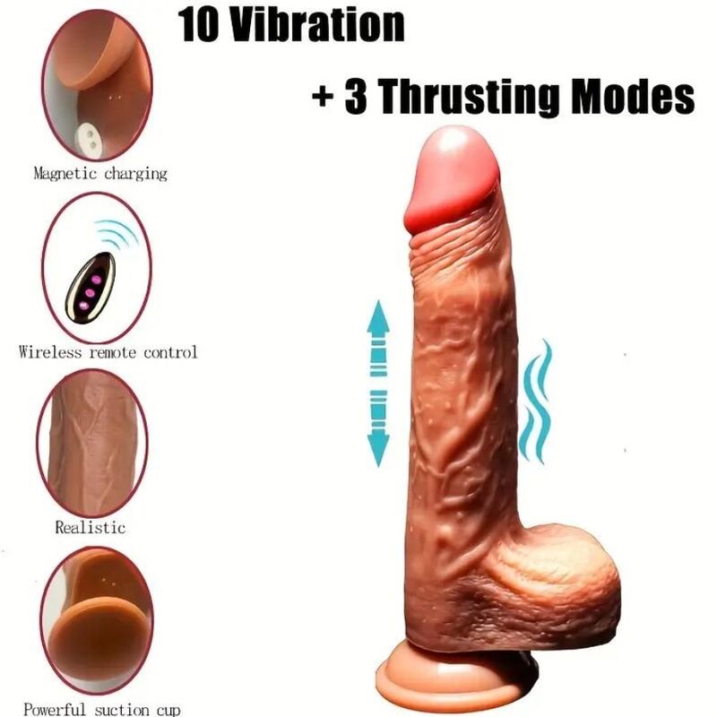 Rechargeable Remote Realistic Dildo | 25.0 cm x 3.8 cm | ARMONY