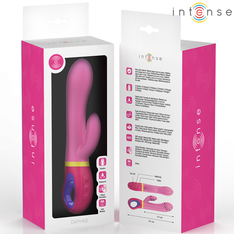 Daphne Silicone Rabbit Vibrator Pink – INTENSE