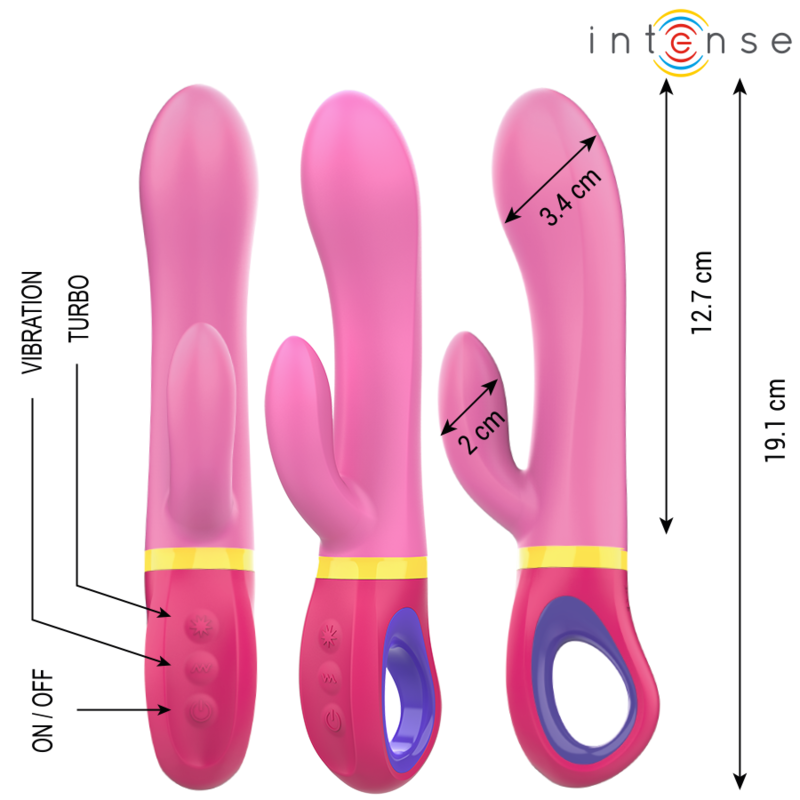 Daphne Silicone Rabbit Vibrator Pink – INTENSE