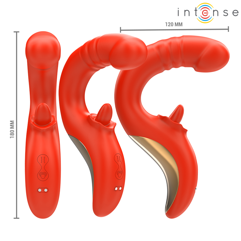 Paulina U-Shape Vibrator Dual Motor Red – INTENSE