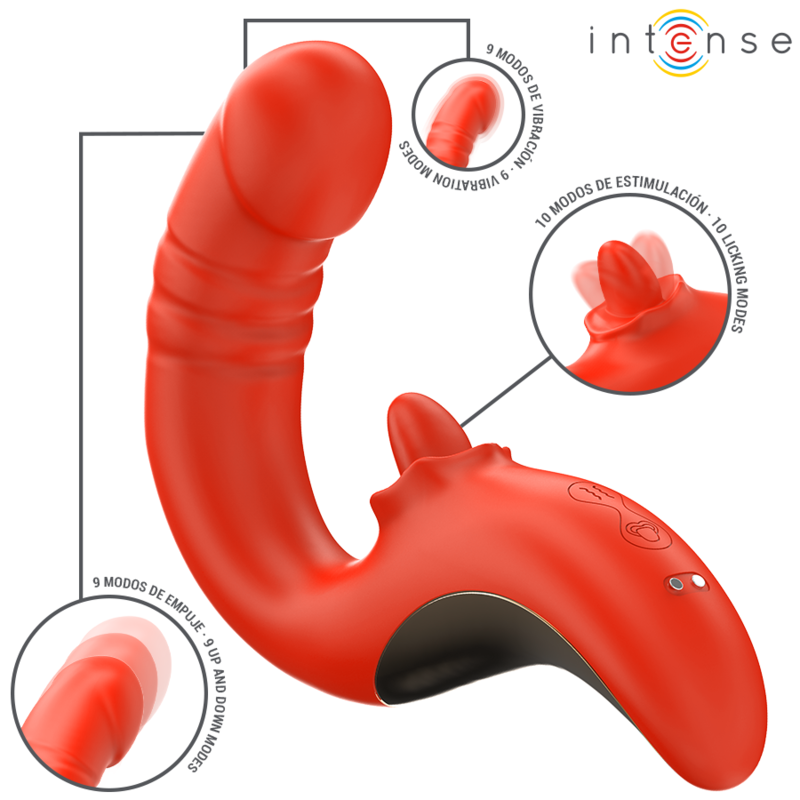 Paulina U-Shape Vibrator Dual Motor Red – INTENSE