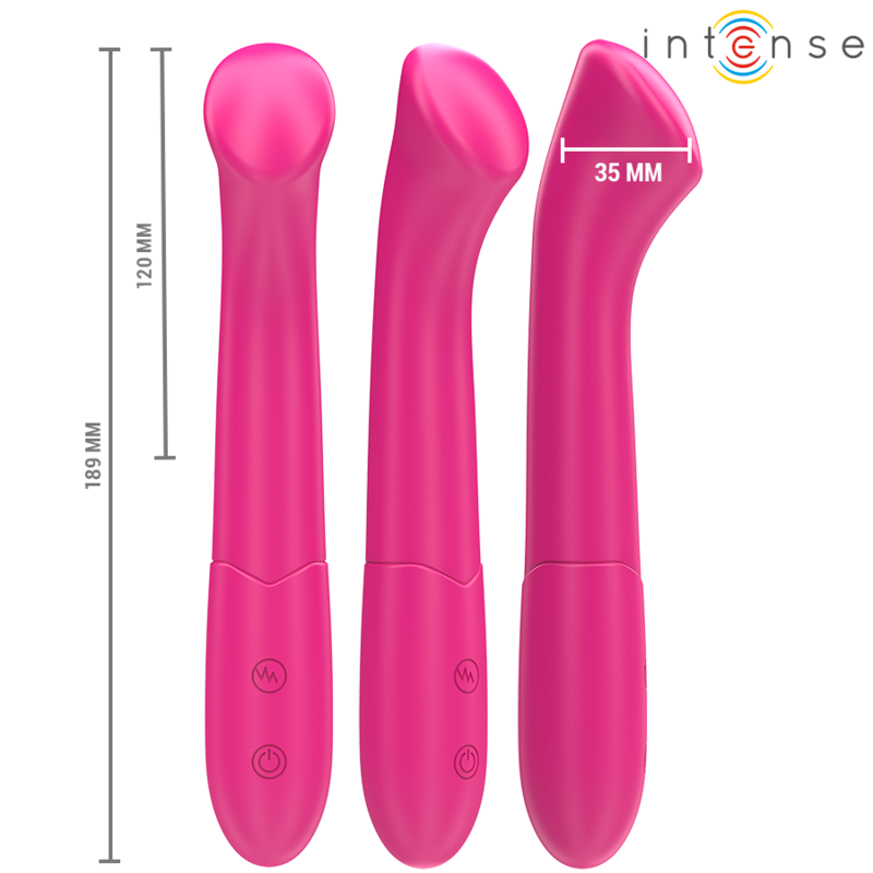 Flexible Silicone Vibrator | 19.0 cm | 10 Modes | Pink | INTENSE