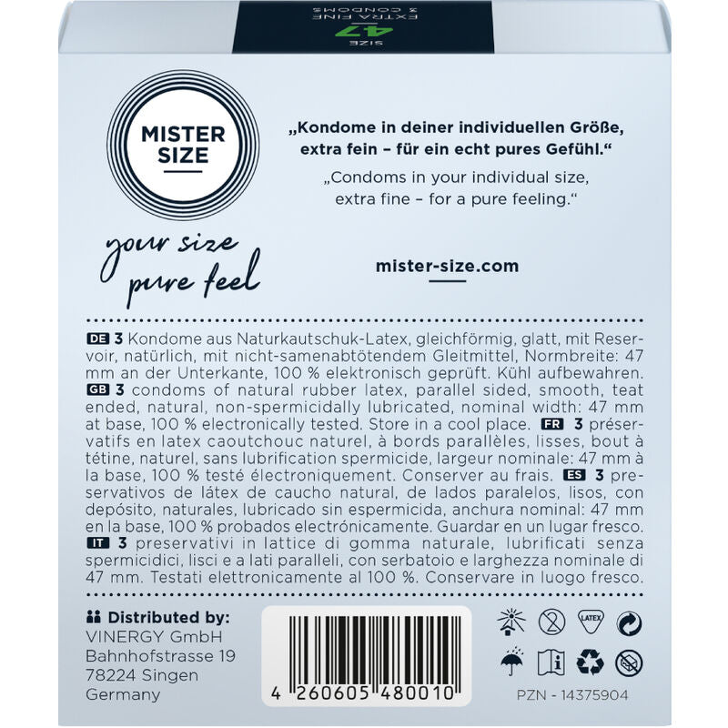 MISTER SIZE Condoms Size XS – 47 mm – 3 units