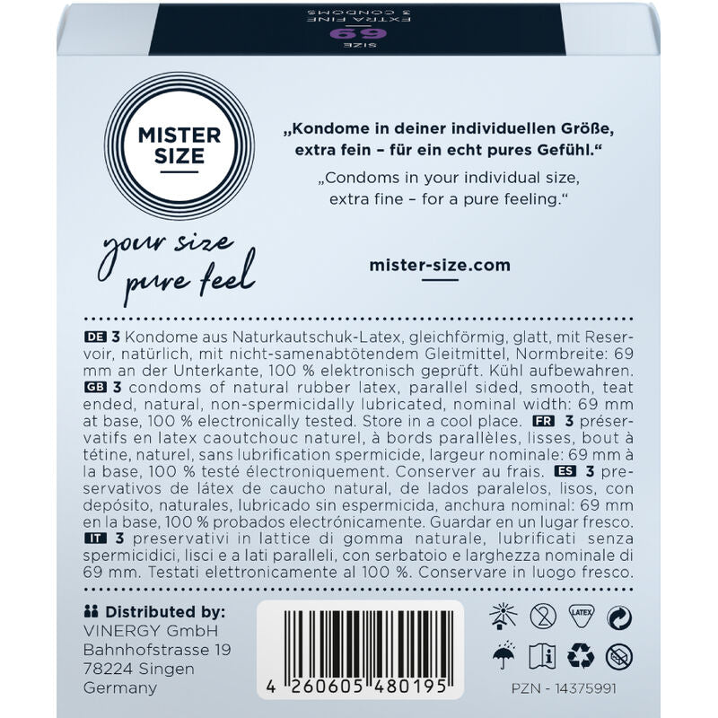 Condoms Size XXXL 69 mm – 3 Units – MISTER SIZE