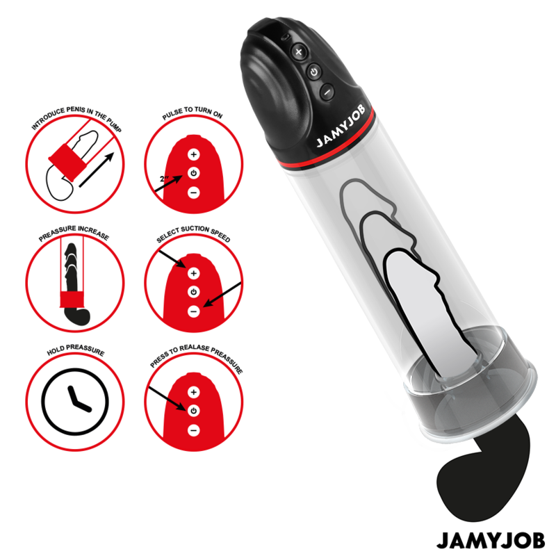 JAMYJOB - XPAND AUTOMATIC PUMP 3 LEVELS OF STIMULATING WAVES GREY