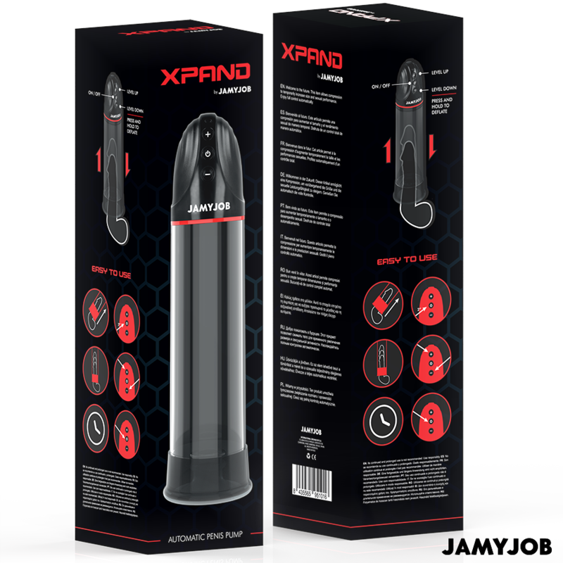 JAMYJOB - XPAND AUTOMATIC PUMP 3 LEVELS OF STIMULATING WAVES GREY