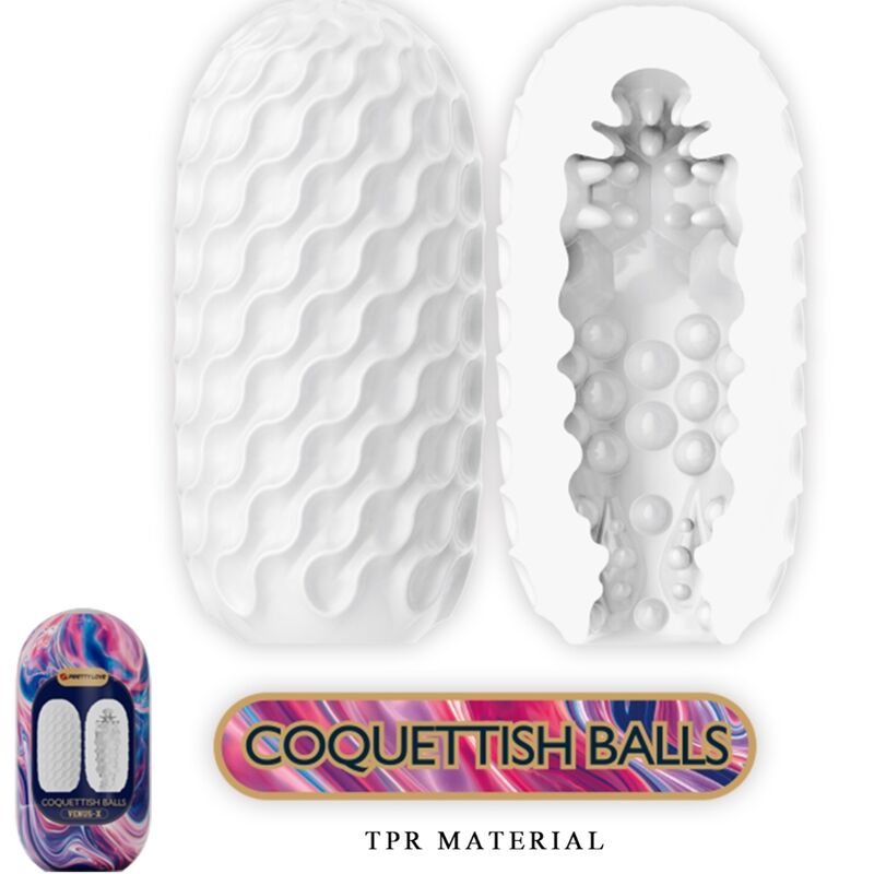 PRETTY LOVE - VENUS X 15 SILICONE MALE MASTURBATORS WHITE