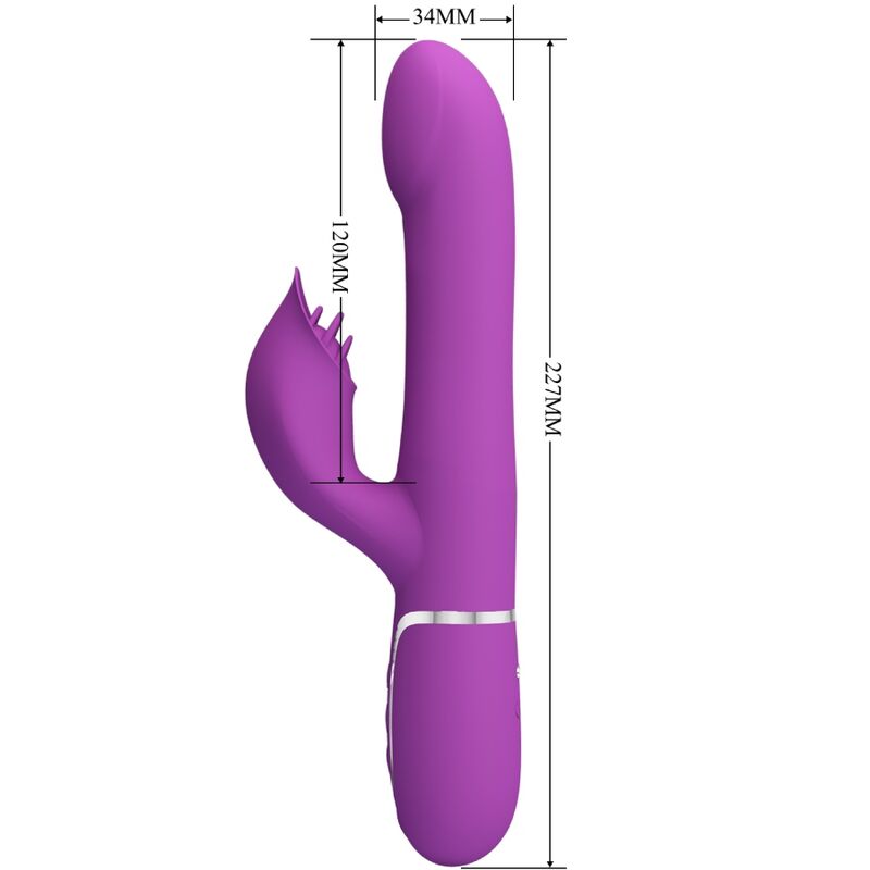 PRETTY LOVE - 4 IN 1 MULTIFUNCTION VIBRATOR & STIMULATOR PURPLE