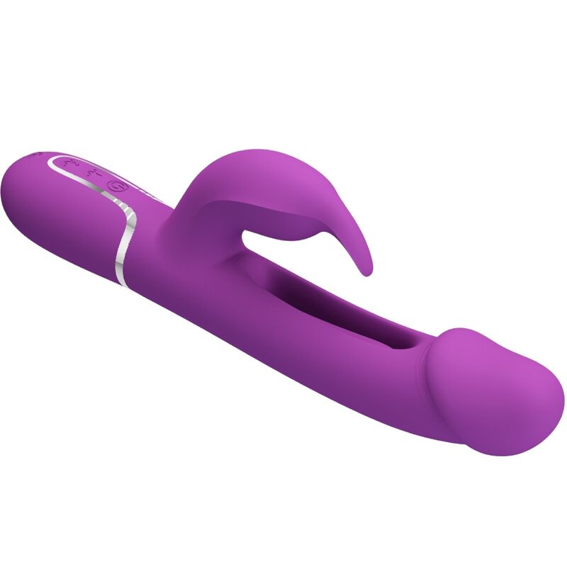 PRETTY LOVE - KAMPAS 3 IN 1 MULTIFUNCTION RABBIT VIBRATOR  PURPLE