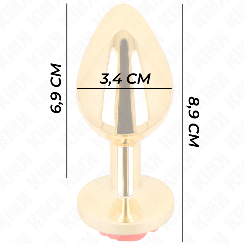 KINK -  PLUG ANAL GOLD ROSE RED SIZE M