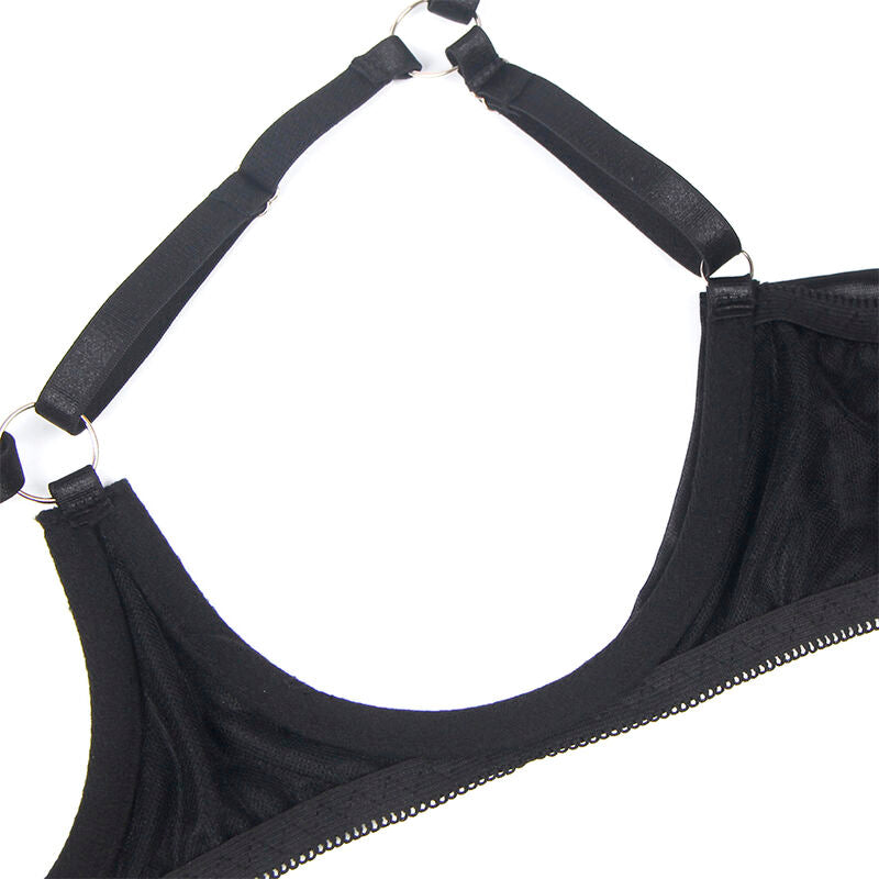 SUBBLIME - 955199 BRA SET WITH ADJUSTABLE BLACK BOW S/M