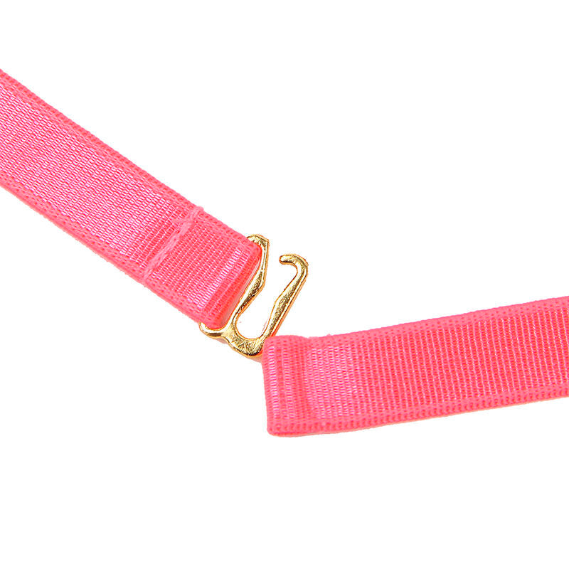SUBBLIME - 955298 BRA SET WITH NECKLACE AND LEG DETAILS FLUORESCENT PINK S/M