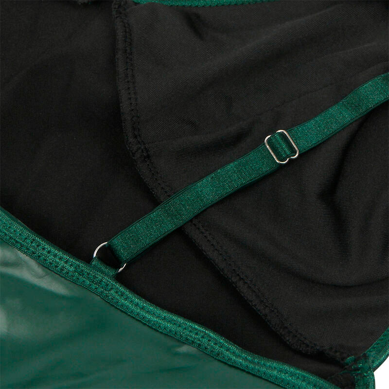 SUBBLIME - 955434 DRESS WITH GREEN LEATHER STRAPS S/M