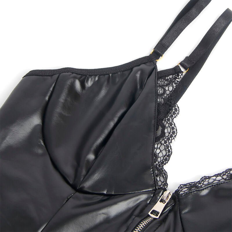 SUBBLIME - 955465 BLACK LEATHER ZIPPER BODY L/XL