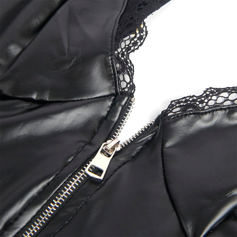 SUBBLIME - 955465 BLACK LEATHER ZIPPER BODY L/XL
