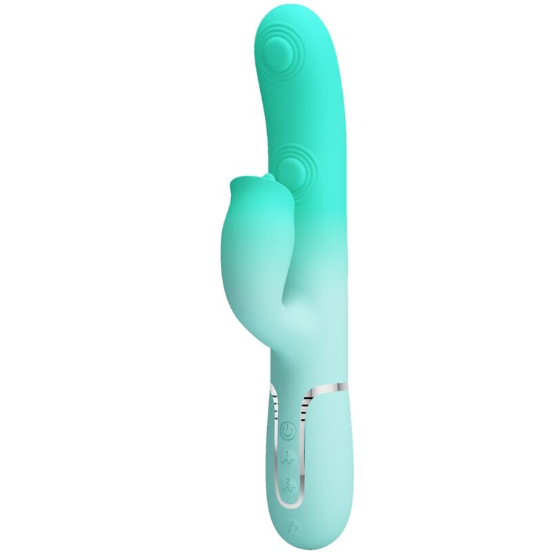 PRETTY LOVE - GIGI MULTIFUNCTION RABBIT VIBRATOR AQUA GREEN