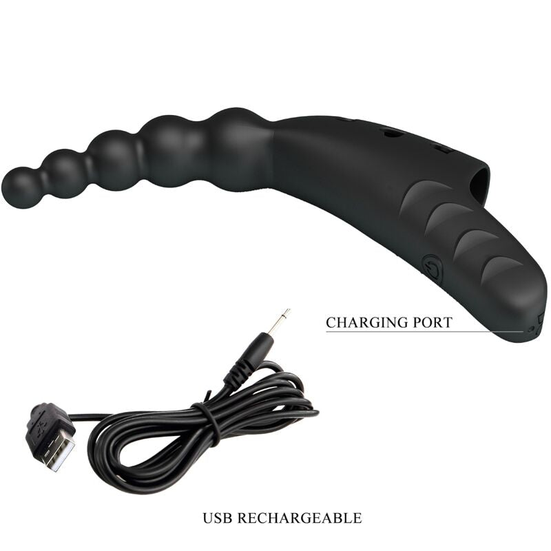 PRETTY LOVE - JORDIN FINGER VIBRATOR 10 VIBRATIONS BLACK