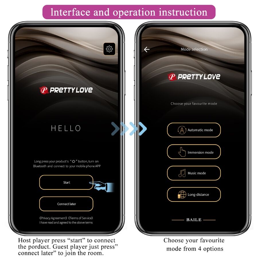 PRETTY LOVE - LEVIATHAN APP CONTROLLED VIBRATOR PURPLE