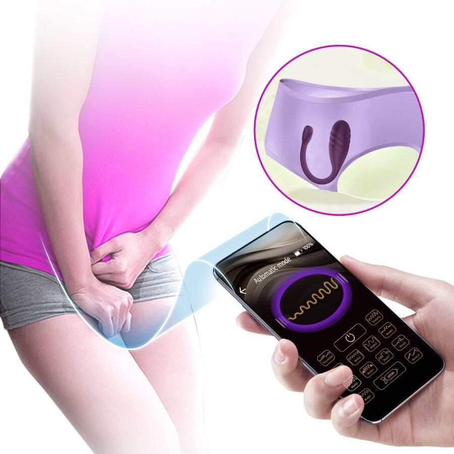 PRETTY LOVE - LEVIATHAN APP CONTROLLED VIBRATOR PURPLE