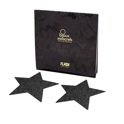 Flash Black Star Nipple Caps | BIJOUX INDISCRETS