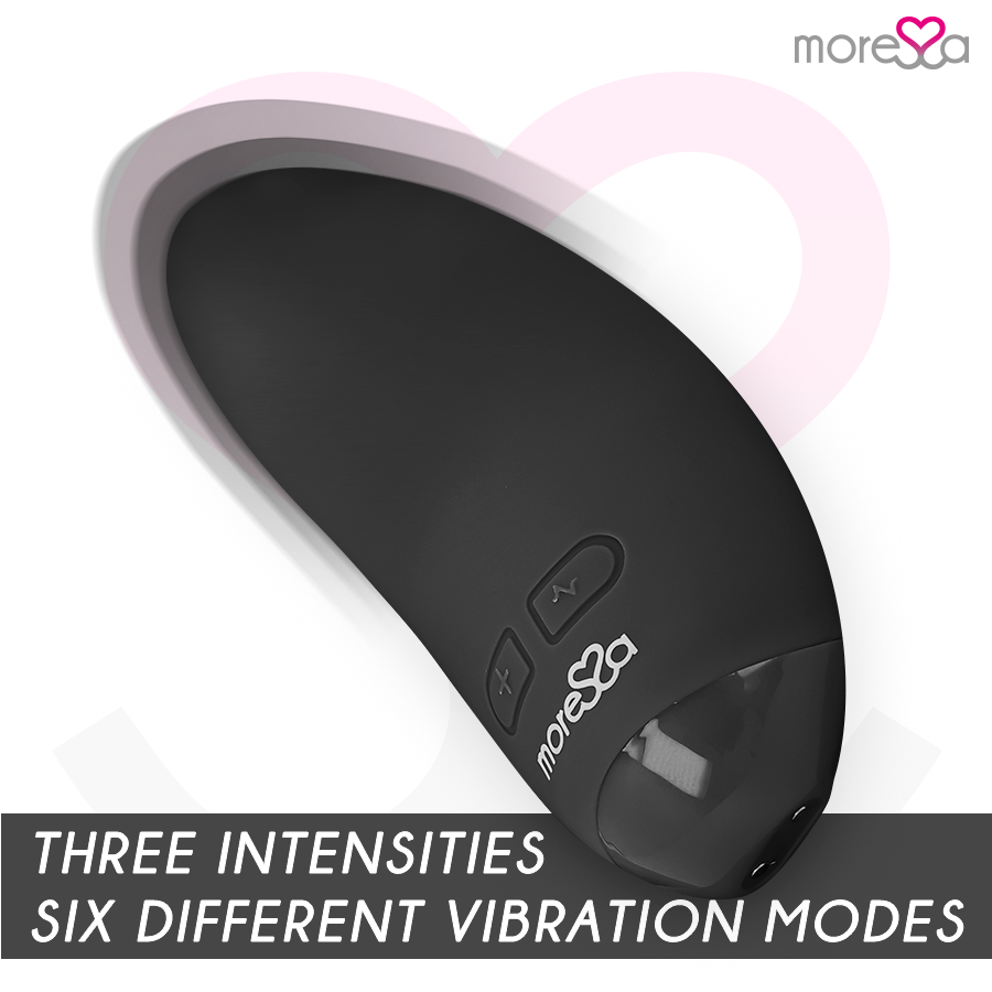 Blossom Mini Silicone Vibrator Black 7.8 cm – 6 Modes – MORESSA