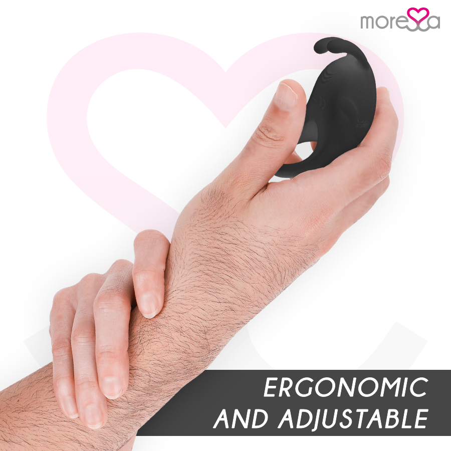 Brad Premium Silicone Vibrating Ring Black – 7 Modes – MORESSA