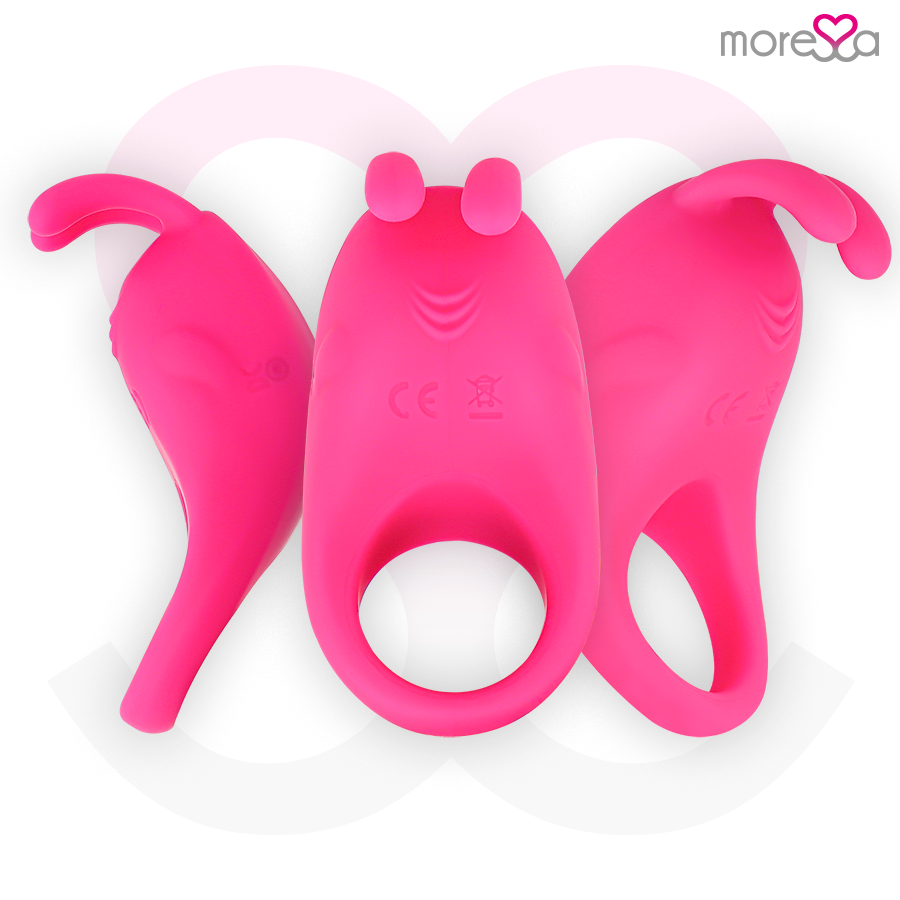 Silicone Rechargeable Clitoral Rabbit Ring | 39 mm × 57 mm × 65 mm | MORESSA