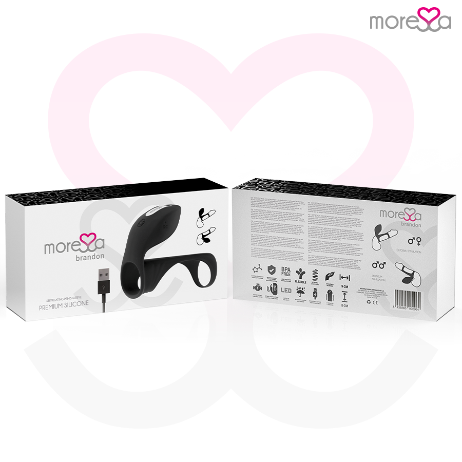 Brandon Vibrating Penis Ring Sheath 7 Modes - Silicone - MORESSA