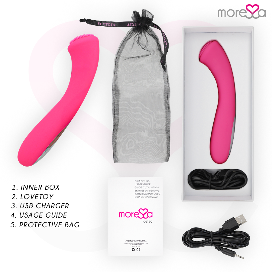 Celso Premium Silicone Vibrator – Rechargeable – 16 cm – MORESSA