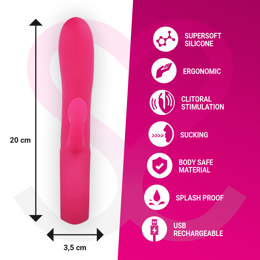 Dustin Clitoral Suction Vibrator - Premium Silicone - 20.5 cm - Moressa