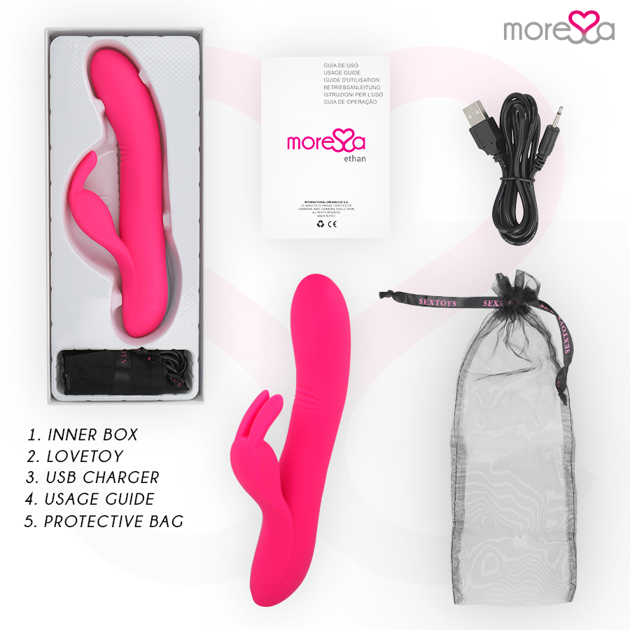 Ethan Waving Rabbit Dual-Motor Silicone Vibrator 20.5 cm – MORESSA