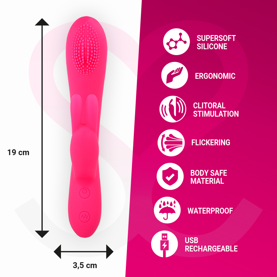 Gino Premium Silicone Rechargeable Vibrator – 19 cm – MORESSA