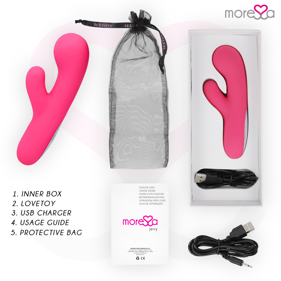 Jerry Premium Silicone Dual-Motor Rabbit Vibrator -MORESSA